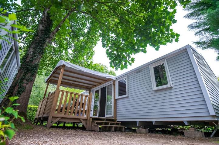 Mobil home pour 6 personnes, avec sauna ainsi que jacuzzi et bassin pour enfant à Aramits - 3