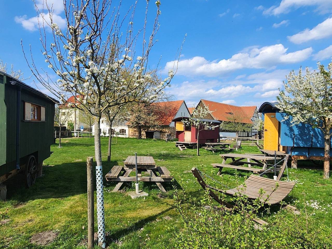 Schäferwagen im Leipziger Neuseenland - Schäferwagen grün in Borna, Leipzig und Umgebung