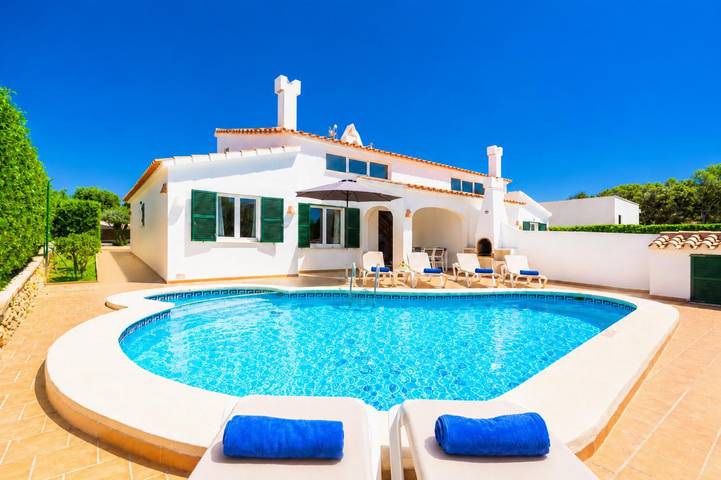 Casa vacanza per 6 persone, con Vista oceano e Balcone nonché Terrazza e Giardino a Arenal d'en Castell