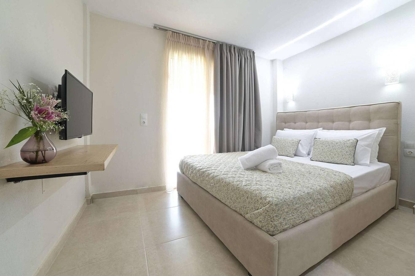 Apartamento entero, Apartamento 'One Bedroom' con vistas al mar, Wi-Fi y aire acondicionado in Calcídica