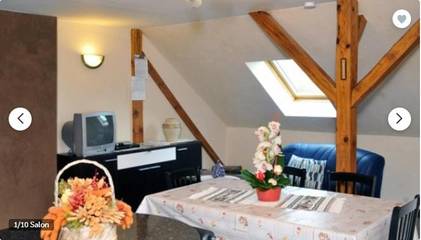 Gîte pour 4 personnes, avec balcon et vue, animaux acceptés à Ebersheim