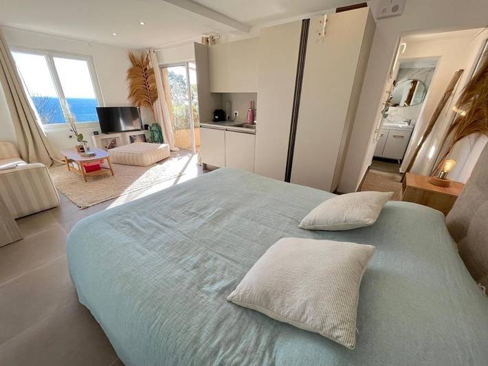 Chambre d’hôte pour 4 personnes, avec vue et terrasse dans Port de Theoule-sur-Mer