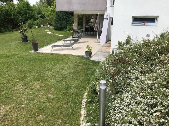 Ferienwohnung für 4 Personen, mit Garten und Ausblick