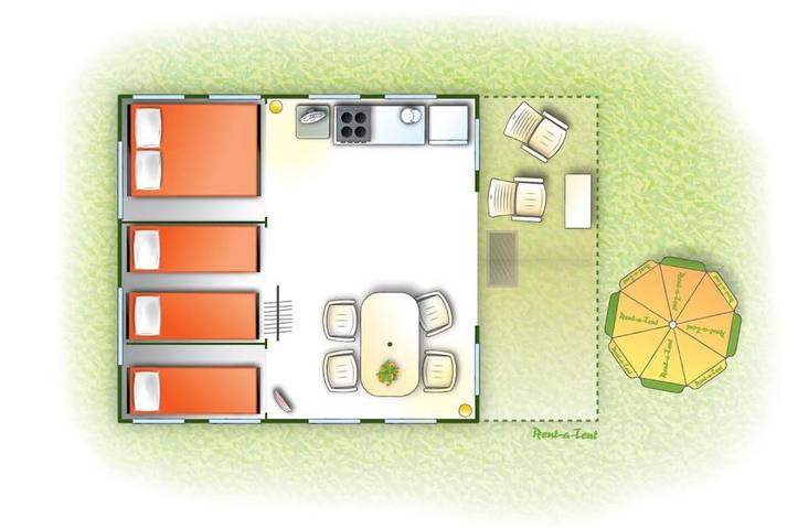 Camping für 4 Personen, mit Pool und Garten sowie Ausblick, mit Haustier in Dänemark - 4