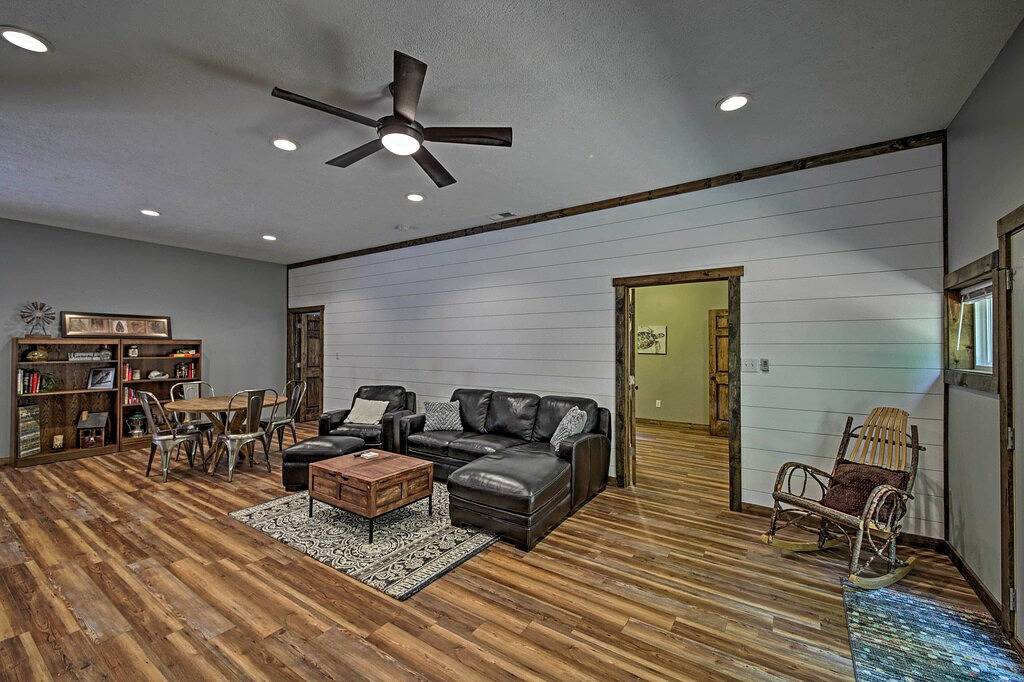 ‘Camp Monroe’ in Bloomington w/ Deck & Views! in Lake Monroe