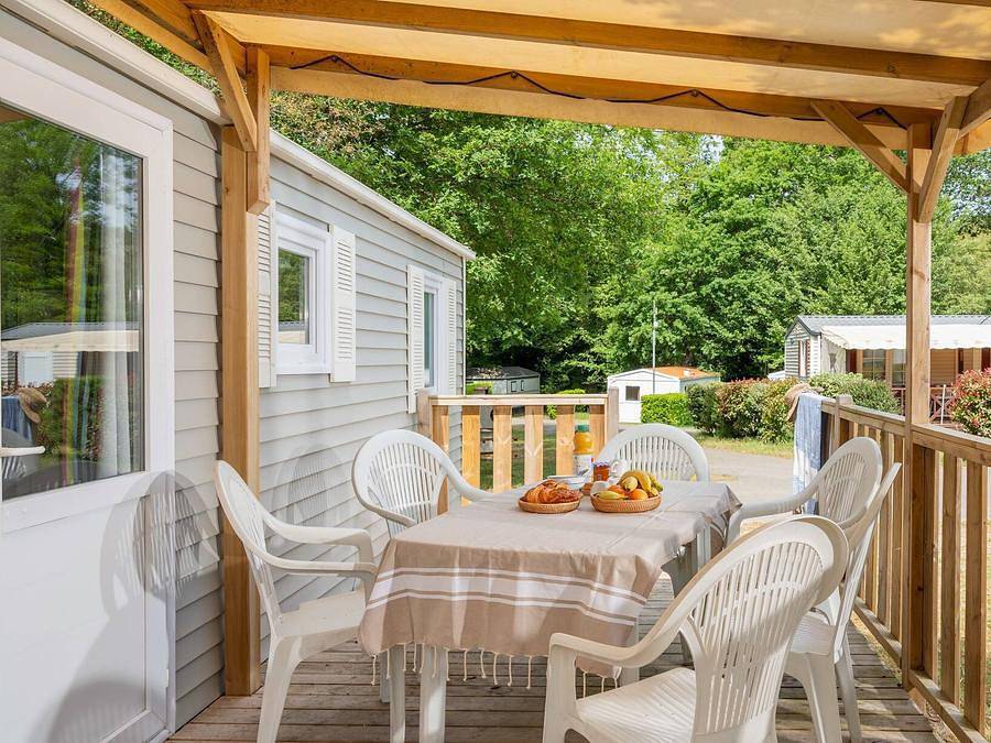 Camping Le Soleil des Landes - Mobilheim 6 personen - Classic | 2 Zi. | 4/6 Pers. | Erhöhte Terrasse | Klim. in Lit-et-Mixe, Côte d’Argent