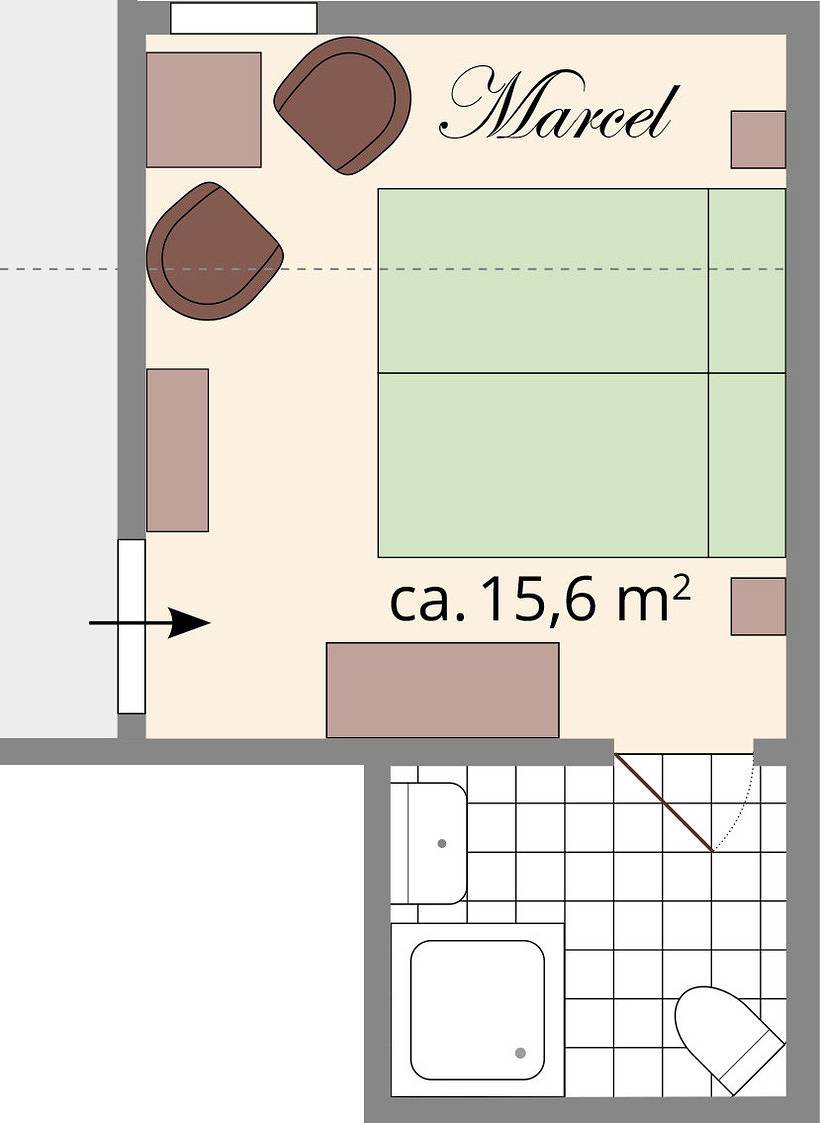 Doppelzimmer Marcel in Stolpen, Elbsandsteingebirge