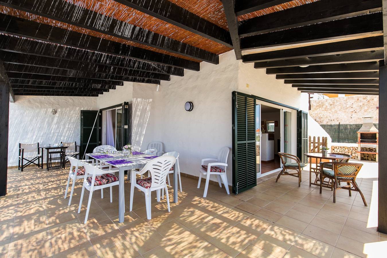 Casa de vacaciones "Pura Vida" con vistas al mar, piscina climatizada privada y Wi-Fi in Binibeca, Sant Lluís