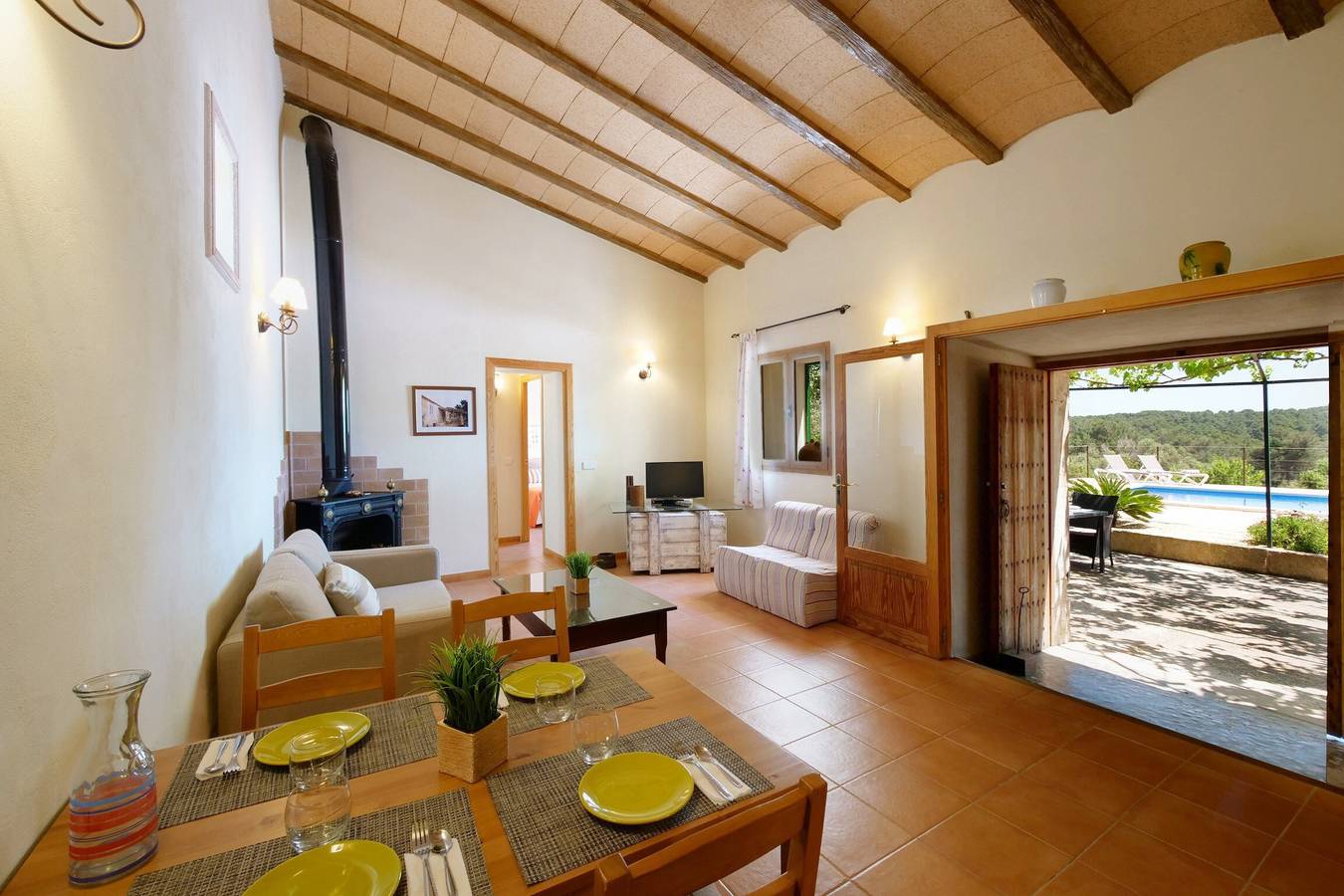 Casa Son Fornes avec piscine, Wi-Fi, jardin et terrasse ; parking disponible in Algaida, Majorque l'intérieur des terres