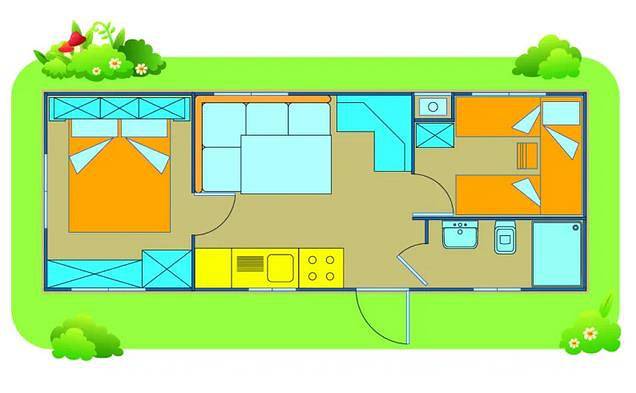 Camping Golden Sunset Mobilehome Happy Easy für 6 Personen in Golf van Patras