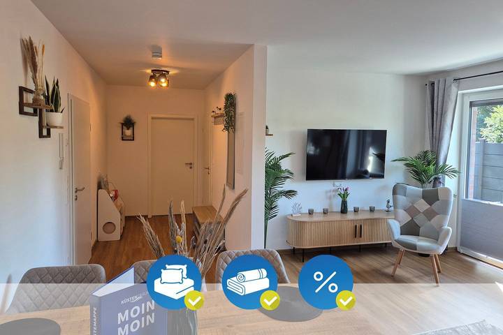 Ferienhaus für 6 Personen, mit Ausblick und Garten