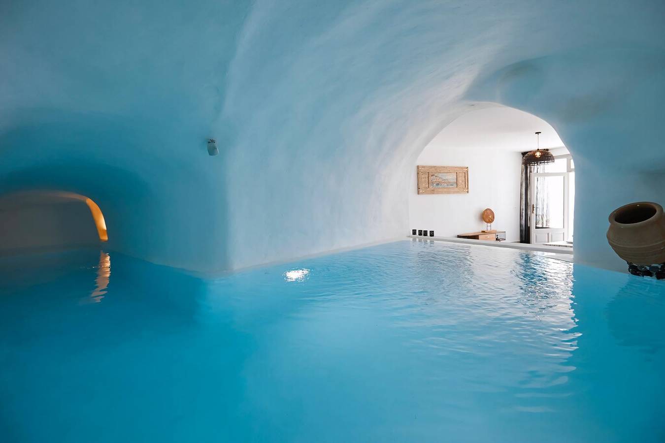 Impressive Santorini Villa | 2 Bedrooms | Villa Inuyasha | Breathtaking Aegean Sea Views | Indoor Private Cave Pool and Indoor Jet Tub | Mechalohori in Megalochori, Santorin