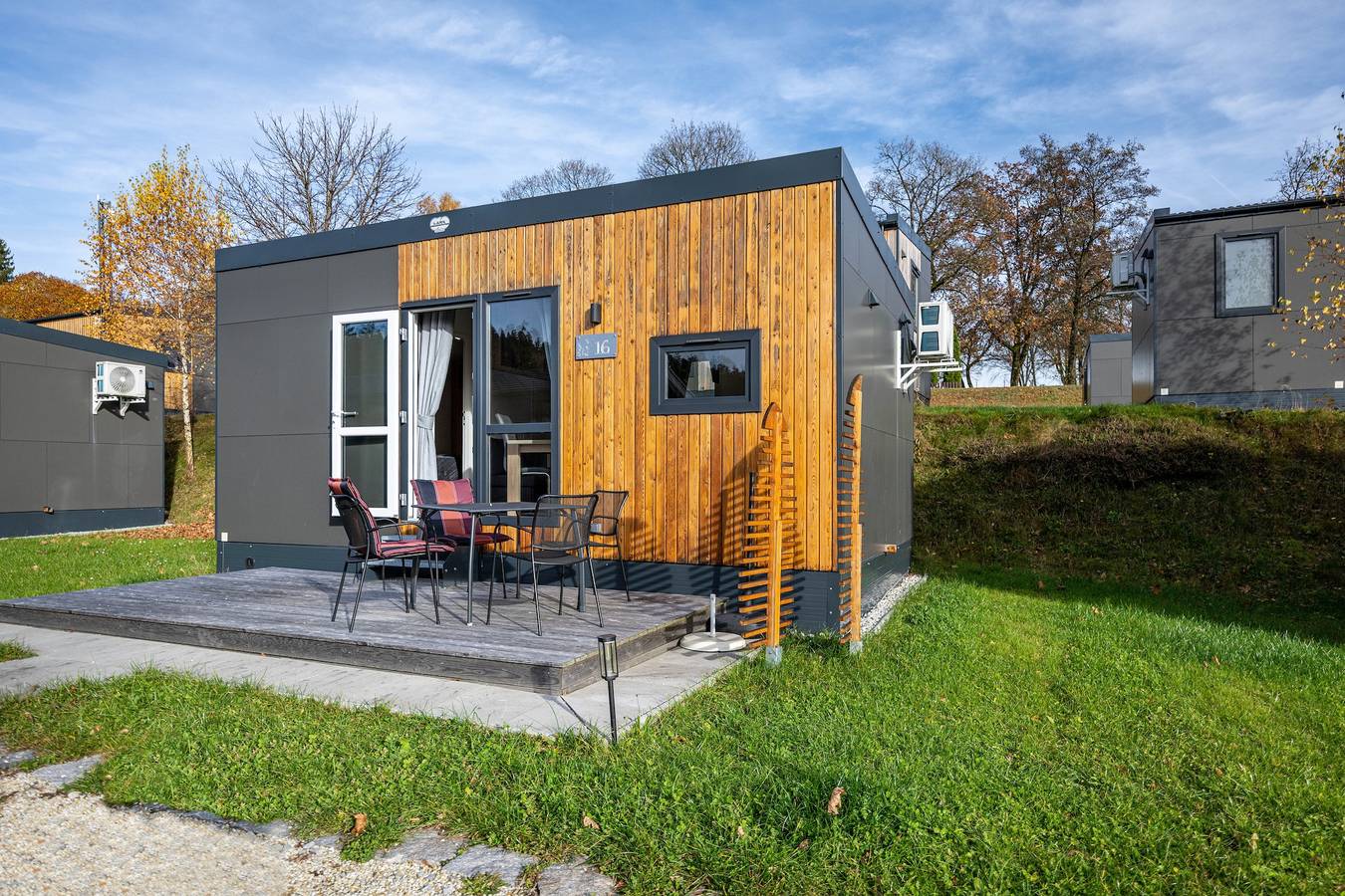 Ferienhaus 'Tiny-Haus Nr 16' mit Bergblick, Wlan und Klimaanlage in Untergriesbach, Passauer Land