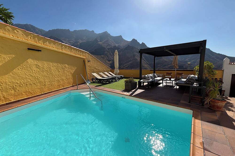 Lv Los Veroles with heated and private pool, beautiful views and wifi. in La Suerte (Canary Island), Agaete