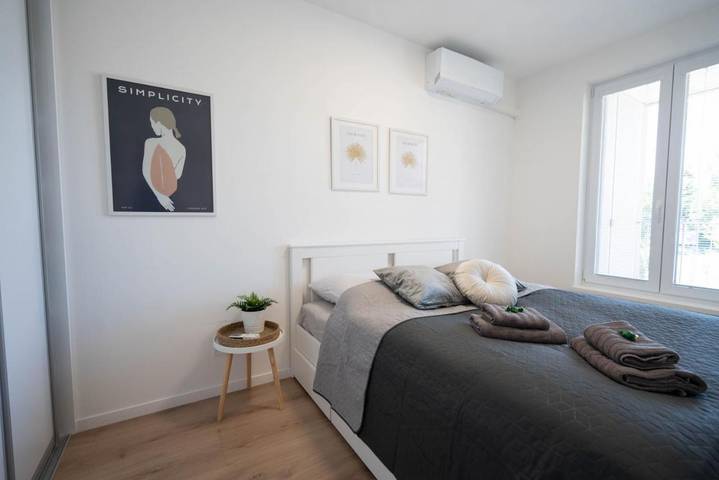 Appartement de vacances pour 3 personnes, avec balcon et jardin