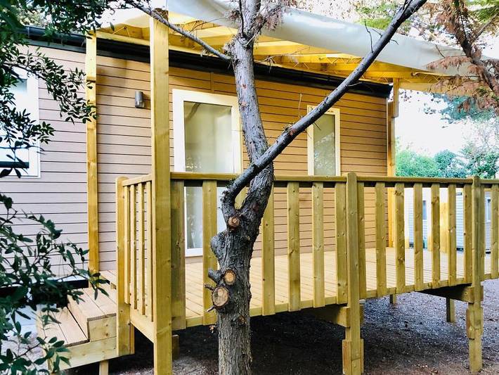 Camping La Grange Neuve - Mobilheim 4 personen - Premium - Quartier Réserve in Sigean, Mittelmeerküste (Frankreich)
