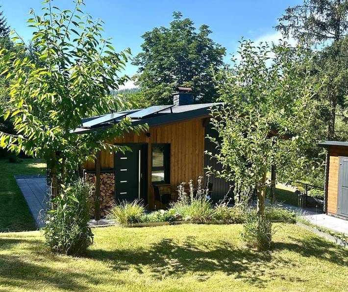 Ferienhaus für 3 Personen, mit Terrasse und Garten sowie Ausblick in Nahetal-Waldau