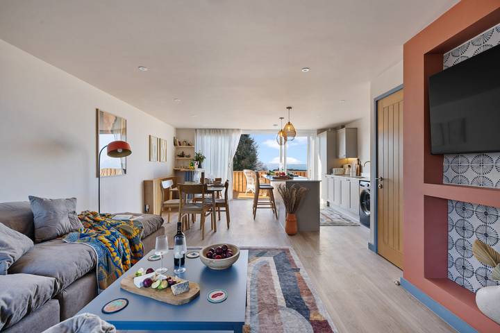 Ferienhaus für 4 Personen, mit Meerblick und Garten sowie Terrasse, mit Haustier