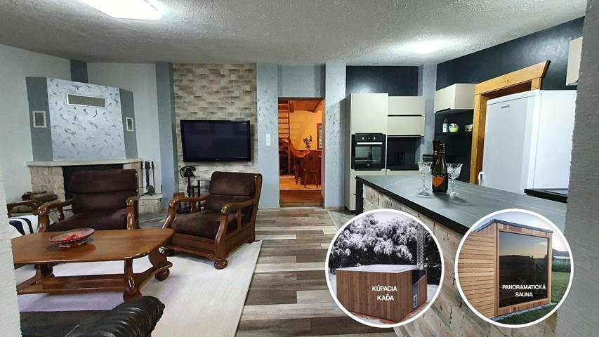 Domek letniskowy dla 19 osób, z sauna i jacuzzi oraz ogród w Słowacja