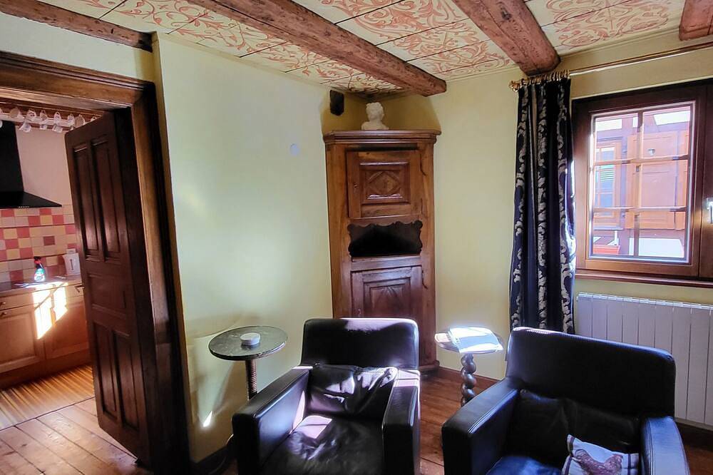 Appartement entier, Appartement de charme (60m2) au coeur des remparts - plafond en bois polychrome in Eguisheim, Parc naturel régional des Ballons des Vosges