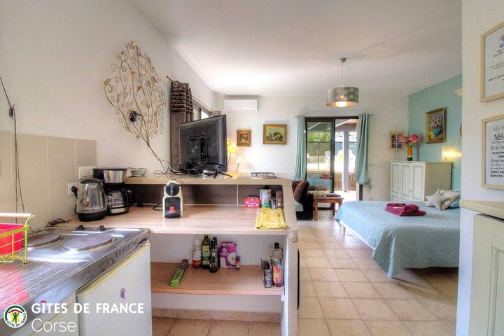 Gîte pour 2 personnes, avec Terrasse ainsi que Jardin et Piscine à Pianottoli-Caldarello - 4