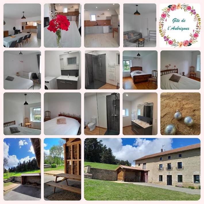 Location de vacances pour 10 personnes, avec terrasse et jardin dans Saint-Jean-d'Aubrigoux