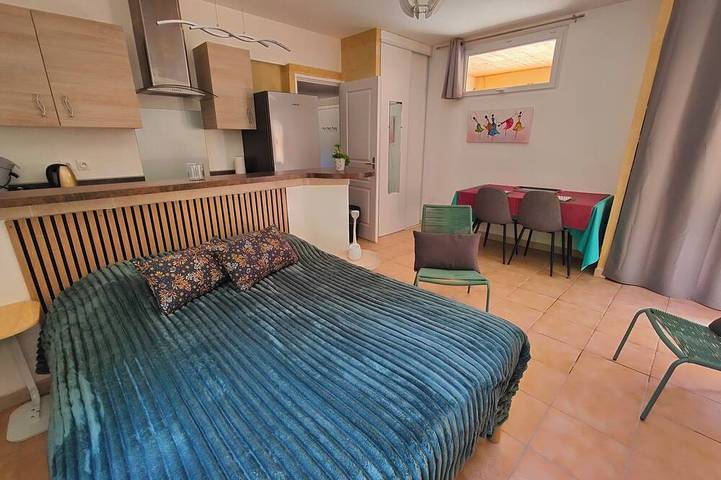 Entire apartment, Comfortable, air-conditioned studio with a private pool, a 5-minute drive from the ocean in Saint-Paul-de-Vence, Mediterranean Coast (France)