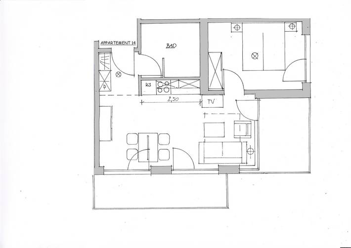 Ferienwohnung für 3 Personen, mit Seeblick und Balkon in der Eckernförder Bucht - 2