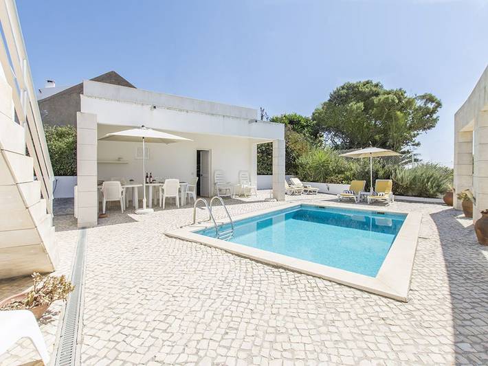 Casa rural para 9 personas, con vistas al mar además de jardín y piscina en Costa da Caparica