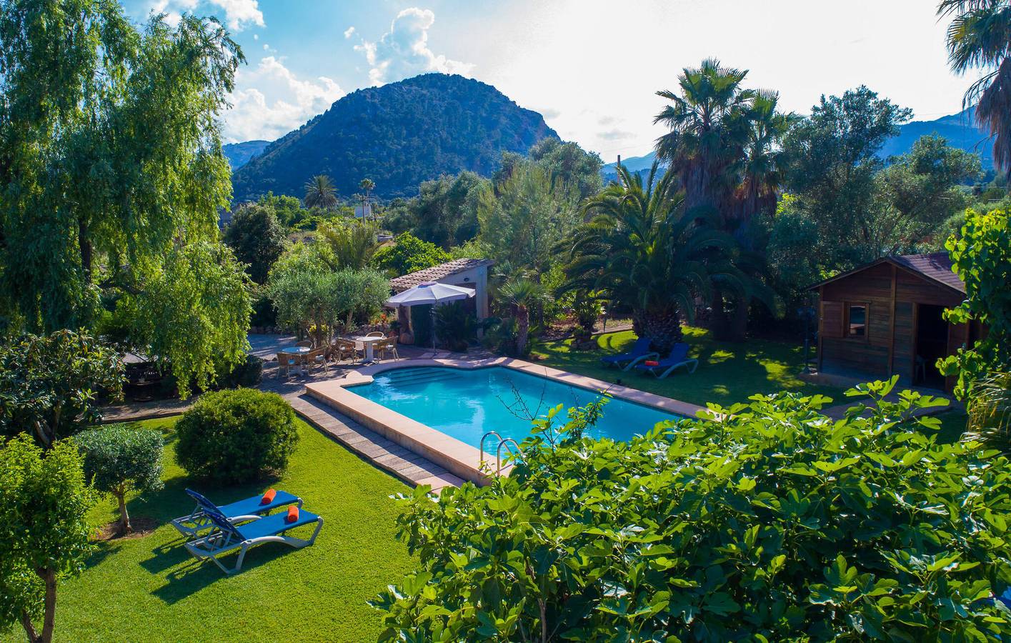 Ruhiger Rückzugsort auf der Terrasse mit Pool, Grill und WiFi in Pollença, Mallorca Norden