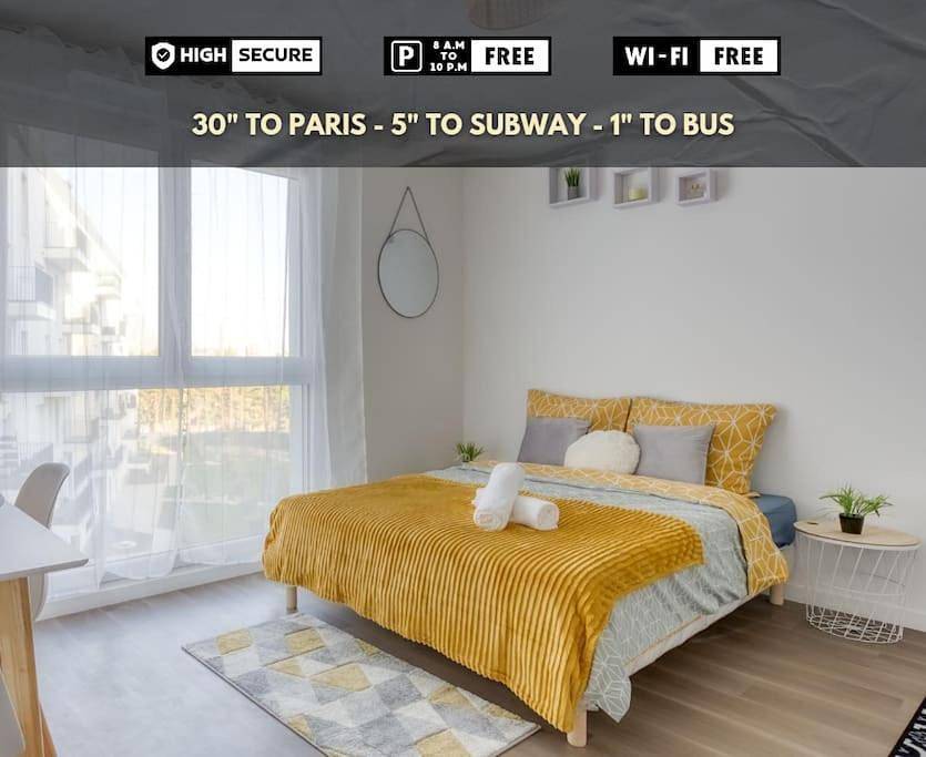 Appartement entier, One-Bedroom Apartment in Villeneuve-la-Garenne, Hauts-de-Seine