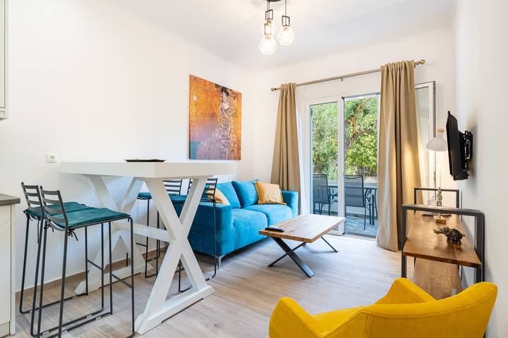 Appartement de vacances pour 4 personnes, avec Balcon et Jardin en Grèce