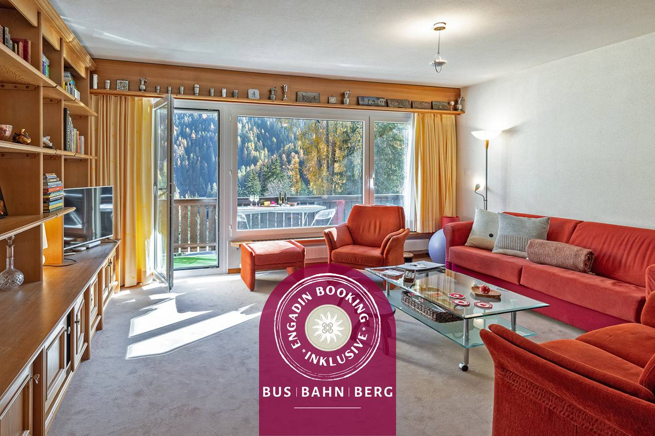 Ganze Wohnung, Brentschpark Nr. 73: Grosszügige und helle 3.5-Zimmerwohnung im ruhig gelegenem Brentschpark in Scuol, Unterengadin