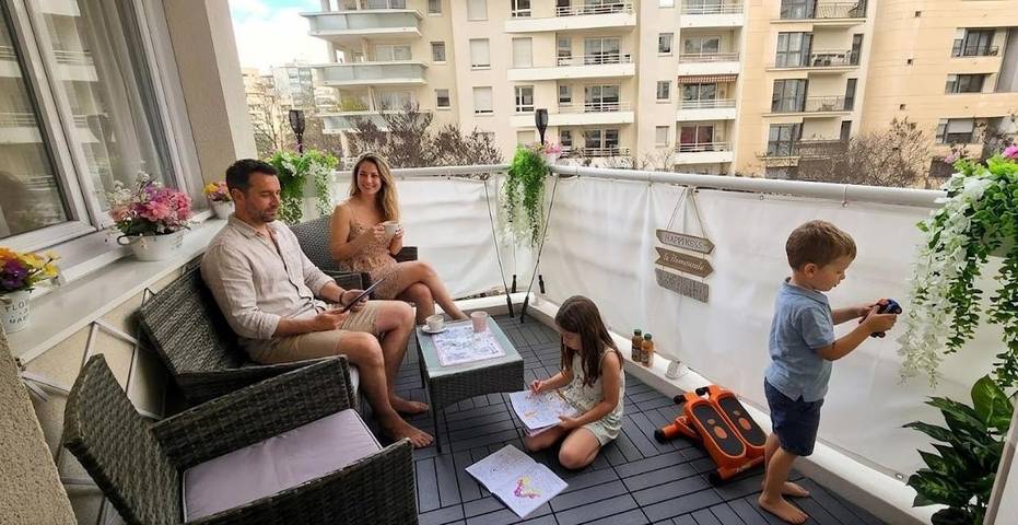 Appartement de vacances pour 4 personnes, avec Balcon ainsi que Terrasse et Vue