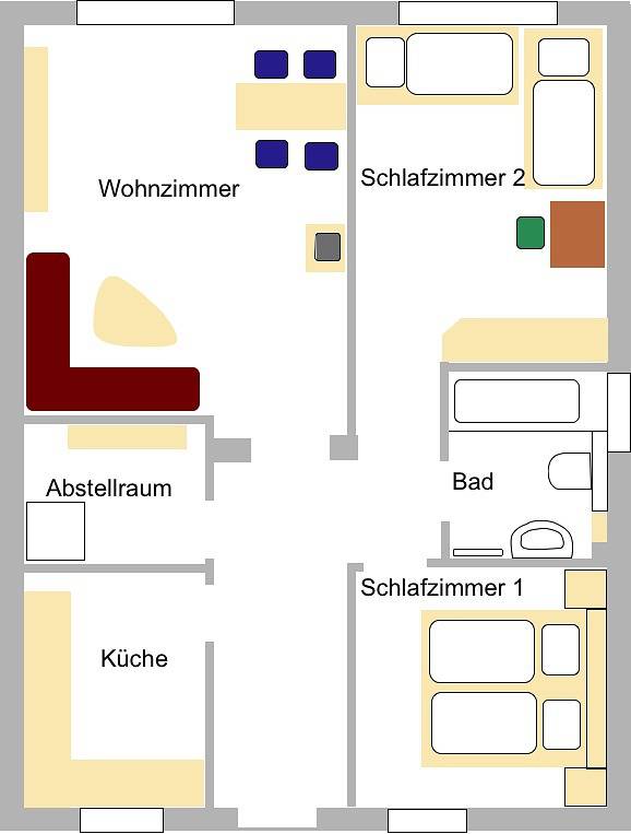 Ferienwohnung für 4 Personen, mit Terrasse und Garten in Burg auf Fehmarn - 2