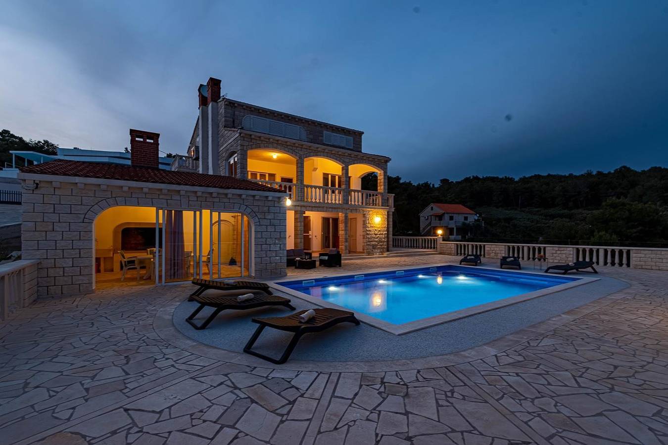 Schönes Ferienhaus mit privatem Pool in Vela Luka, Korcula