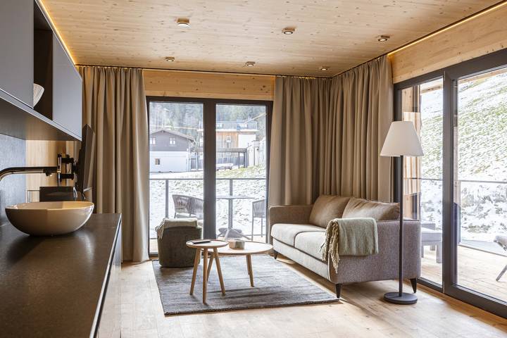 Lejlighedshotel for 6 personer, med sauna og balkon i Saalbach-Hinterglemm-Leogang