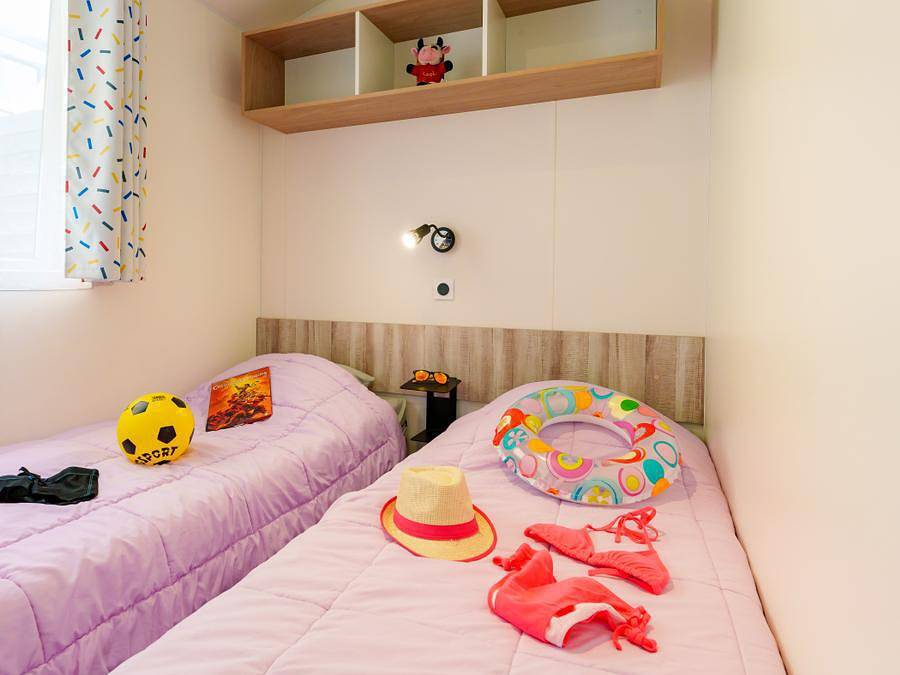 Camping du Vieux Château - Mobilhome 8 personas - Détente 2018 Grand Confort 36m² - 4 habitaciones + televisión y lavavajillas in Saint-Michel-Chef-Chef, Côte de Jade