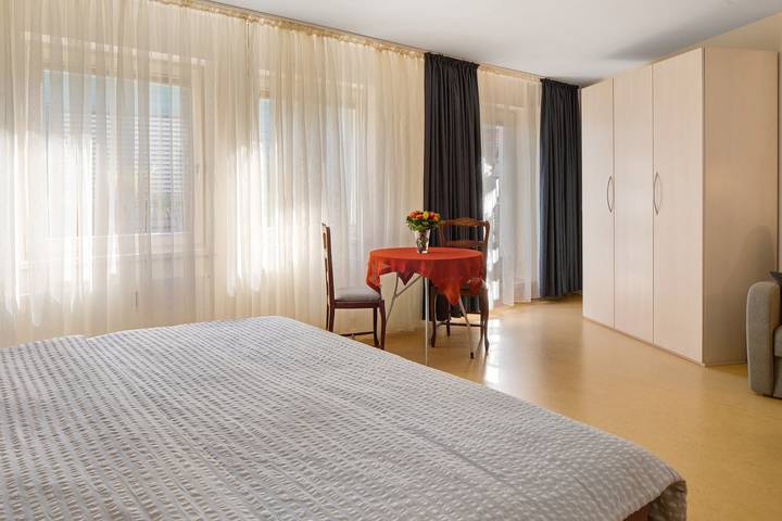 Ganzes Studio, Stiegeler Ferienwohnung Nr 1 Adelhauser mit privater Terrasse und Wi-Fi in Altstadt (Freiburg), Freiburg