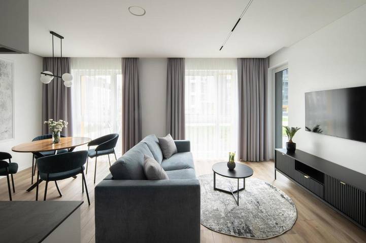 Apartament wakacyjny dla 4 osób, z Taras i Widok w Kowno