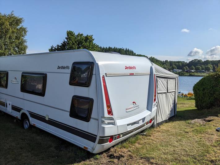 Bungalow für 5 Personen, mit Ausblick und Garten sowie Terrasse, mit Haustier