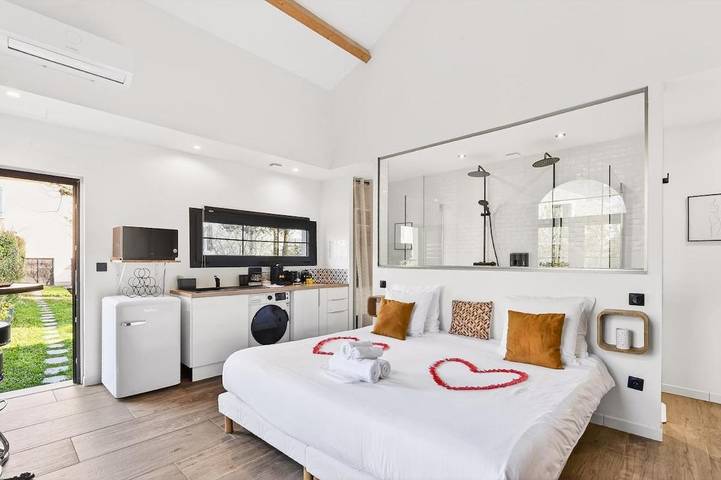 Location de vacances pour 2 personnes, avec terrasse et jacuzzi, animaux acceptés à Dardilly - 4