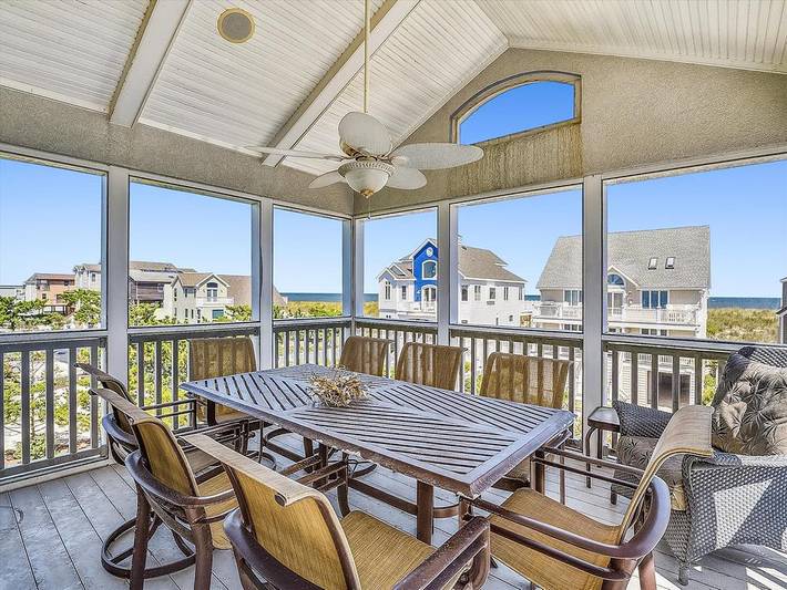 Vacation house for 12 people, with yard and ocean view in Delaware