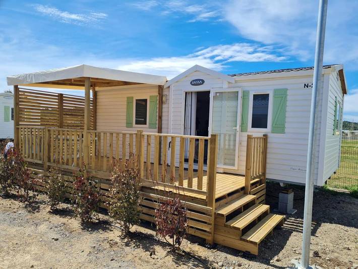 Camping pour 5 personnes, avec piscine ainsi que terrasse et bassin pour enfant, animaux acceptés à Port-la-Nouvelle - 3