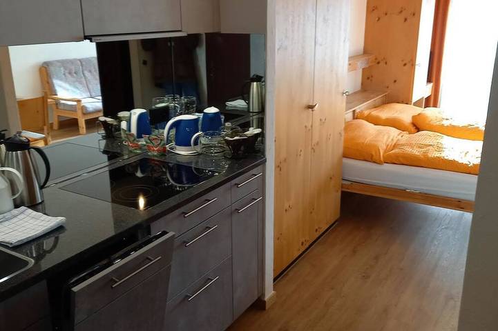 Ganze Wohnung, Palüda Sun 7 Appartement/Fewo, Dusche oder Bad, Wc 1-Zimmerwohnung in Flüelapass, Davos