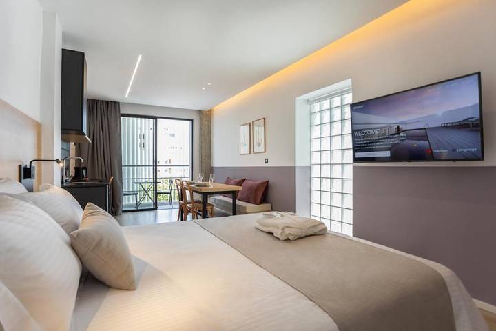 Appart’hôtel pour 2 personnes, avec balcon