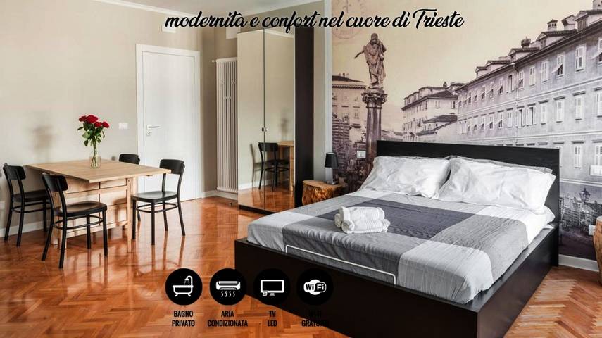 B&b per 3 persone, con Balcone e Terrazza nonché Panorama a Trieste