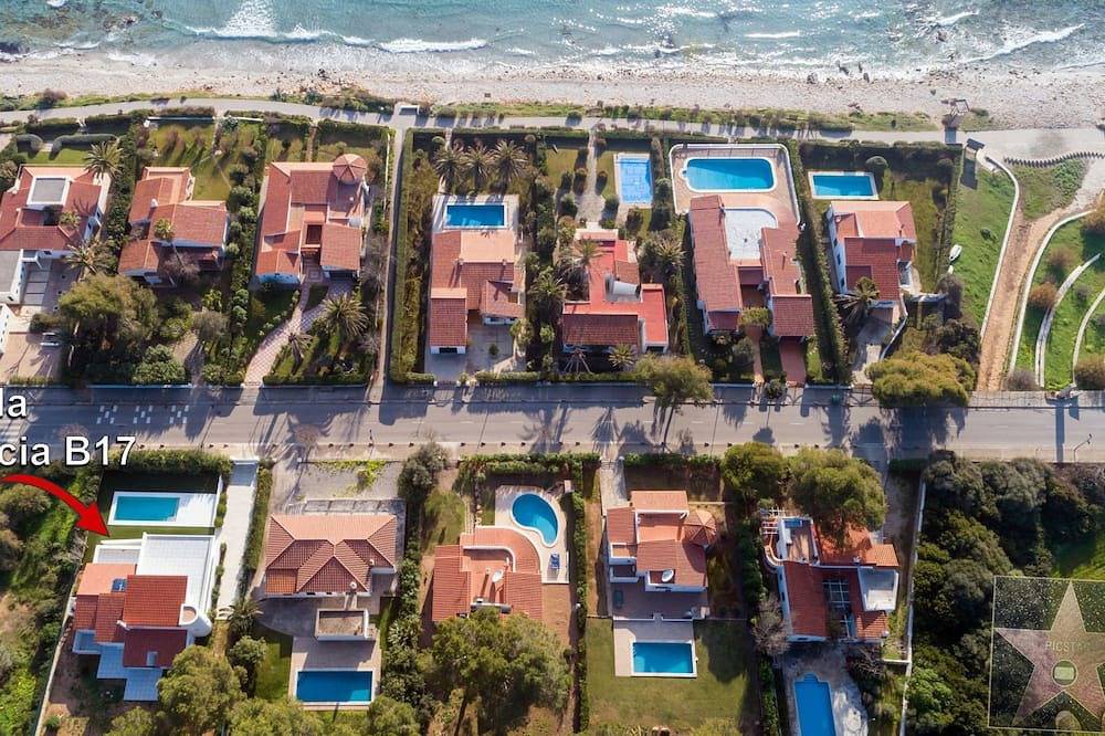 Villa Lucia mit Meerblick und Pool in Santo Tomas in Santo Tomas, Es Migjorn Gran