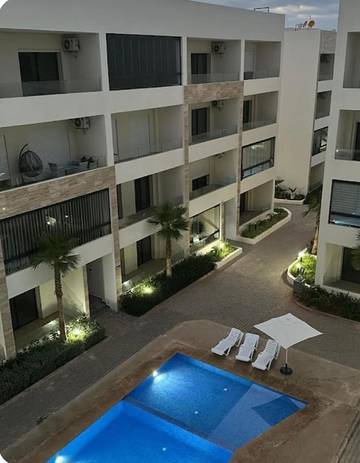Gîte pour 6 personnes, avec balcon ainsi que vue et piscine dans Mansouria