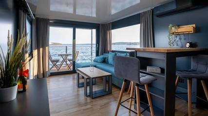 Boot für 6 Personen, mit Ausblick und Terrasse sowie Seeblick, mit Haustier in Polen